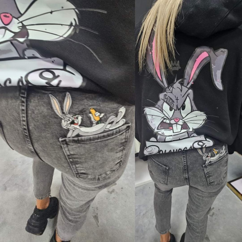 NEW UNIKATOWE JEANSY RABBIT LIMITED COLLECTION