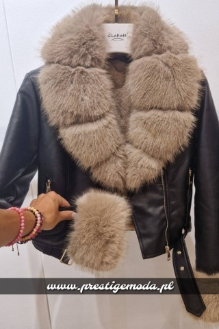 NEW <3 UNIKATOWA KURTKA EKO Z FUTERKIEM <3 LIMITED COLLECTION