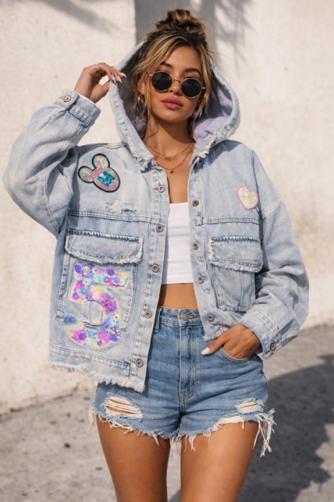 KURTKA JEANSOWA LOVE MULTI LIMITED COLLECTION