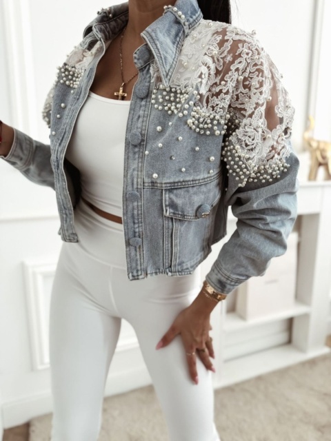 KURTKA JEANSOWA PEARLS LIMITED COLLECTION