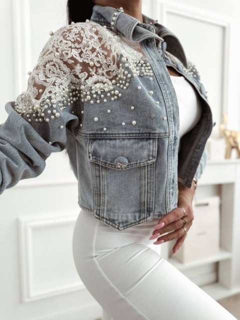 KURTKA JEANSOWA PEARLS LIMITED COLLECTION
