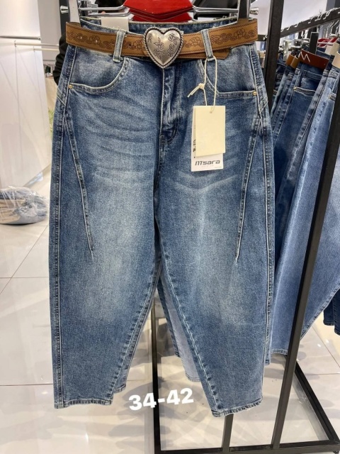 NEW Jeansy Balloon z paskiem MSara