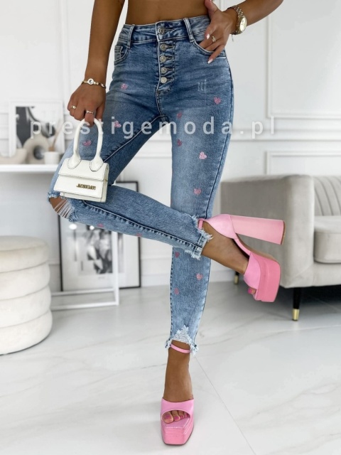 NEW UNIKATOWE JEANSY SERCA, MOTYLKI LIMITED COLLECTION