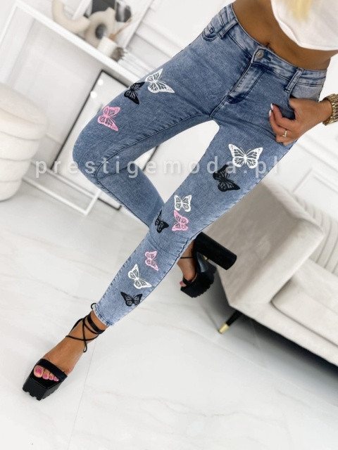 NEW UNIKATOWE JEANSY SERCA, MOTYLKI LIMITED COLLECTION