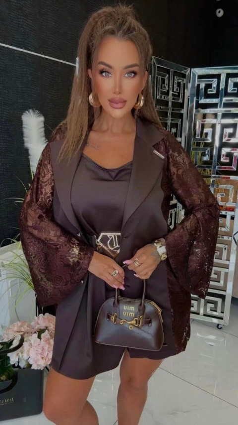 NEW UNIKATOWA SUKIENKA Z MARYNARKA I PASKIEM LB LIMITED COLLECTION