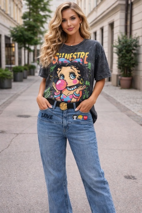 Unikatowy T-shirt blink blink Betty