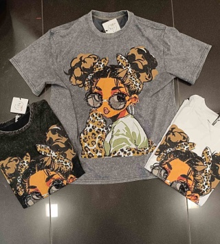 Unikatowy T-shirt blink blink panterkowa dziewczynka