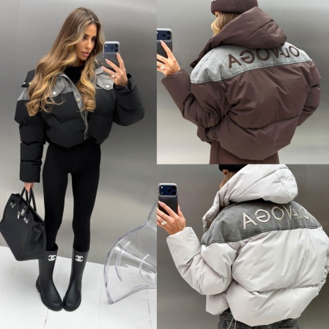 KURTKA MALGOR OLV WSTAWKI JEANS