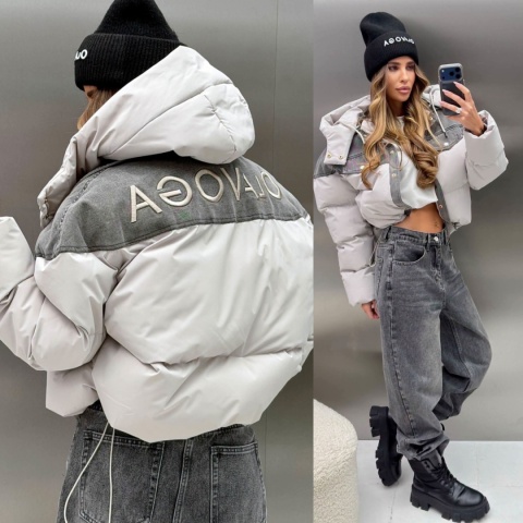 KURTKA MALGOR OLV WSTAWKI JEANS